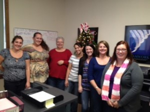 (l-r) Stephanie, Amy, Carolyn, Angela, Ashley, Erin and Tara from customer service and accounting.